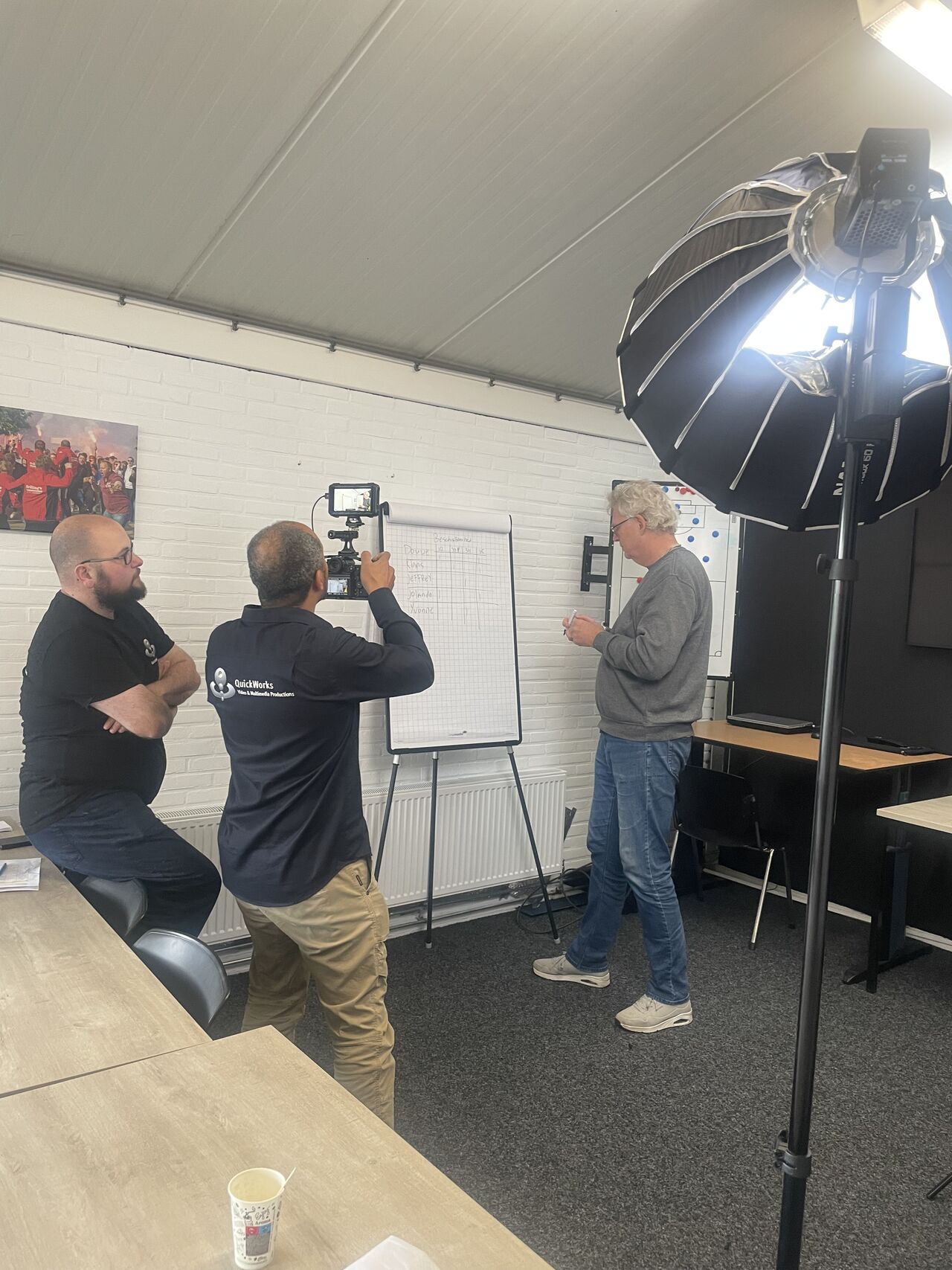 Figuranten voor de opnames